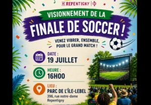 Visionnement de la finale de la Coupe du monde de soccer au Carnaval du monde de Repentigny